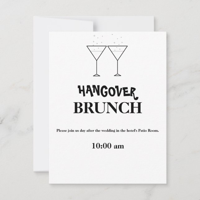 "Hangover Brunch"-inbjudningar Inbjudningar (Framsida)