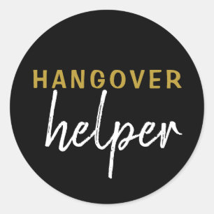 Hangover Helper Bröllop Bachelorette Favor Sticker Runt Klistermärke