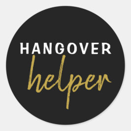 Hangover Helper Bröllop Bachelorette Favor Sticker Runt Klistermärke