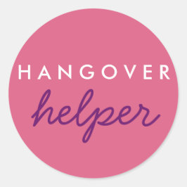Hangover Helper Bröllop Bachelorette Favor Sticker Runt Klistermärke