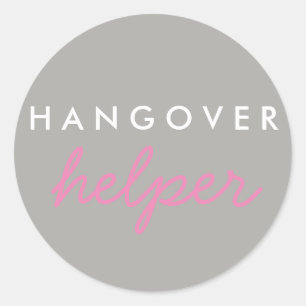 Hangover Helper Bröllop Bachelorette Favor Sticker Runt Klistermärke