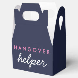 Hangover Helper Wedding Favor w Hashtag Navy Rosa Presentaskar