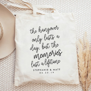Hangover Memorials - understödjande bröllopsfavori Tygkasse