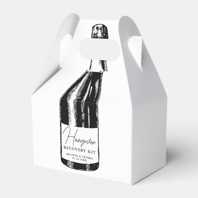 Hangover Recovery Kit Bröllop Guest Presentaskar (Framsidan Sidan)