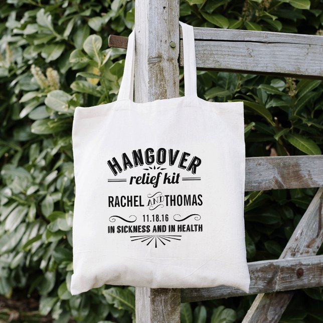 Hangover Relief Kit | Bröllopsförmån Tygkasse (Skapare uppladdad)