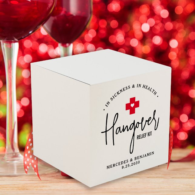 Hangover Relief Kit Personlig Bröllop Square Presentaskar (Skapare uppladdad)