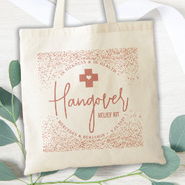 Hangover Relief Kit Ro Guld Wedding Favor Tygkasse