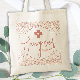 Hangover Relief Kit Ro Guld Wedding Favor Tygkasse
