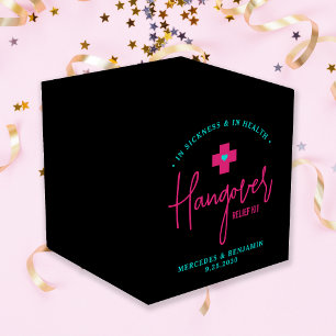 Hangover Relief Kit Shock rosa Personlig Bröllop Presentaskar