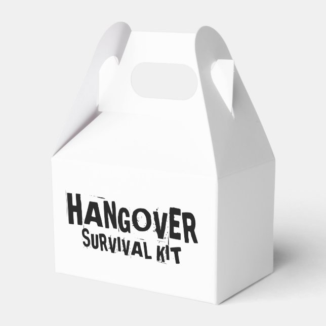 "Hangover Survival Kit" Presentaskar (Framsidan Sidan)