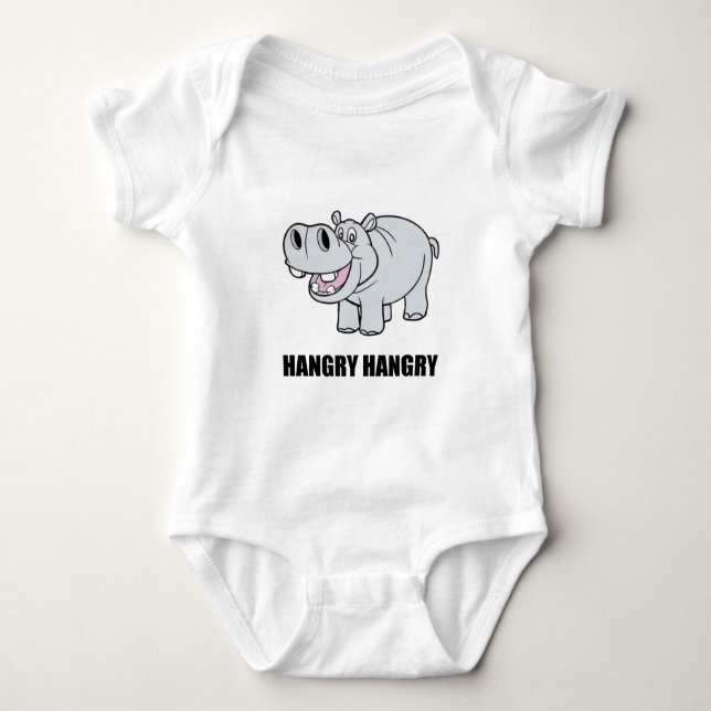Hangry flodhäst tee shirt (Framsida)