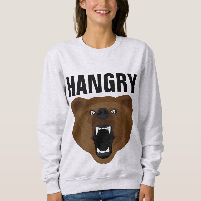 HANGRY GRIZZLY BEAR T-Shirts (Framsida)
