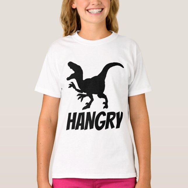 HANGRY (HUNGRIG/ARG) Funny Kids T-shirts (Framsida)