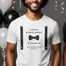 Hängslen Flitig Herrar Sällskapsbröllop T Shirt