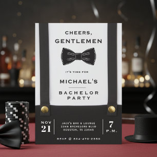 Hängslen Herrmiddag Cheers Gentleman Sällskapsfest Inbjudningar