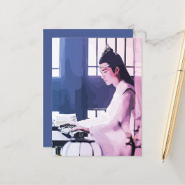Hanguang Jun Lan Wangji The untamed Postcard Meddelande Vykort