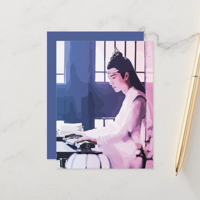 Hanguang Jun Lan Wangji The untamed Postcard Meddelande Vykort (Fram/Back In Situ)