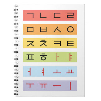 Hangul (koreansk) Spiral bärbar dator Anteckningsbok