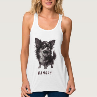 Hangy Chihuahua - Funny Aggressiv Arg Scary Linne Med Racerback