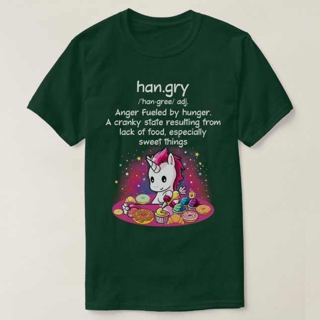 Hangy Definition Unicorn Funny Unicorn T Shirts (Design framsida)