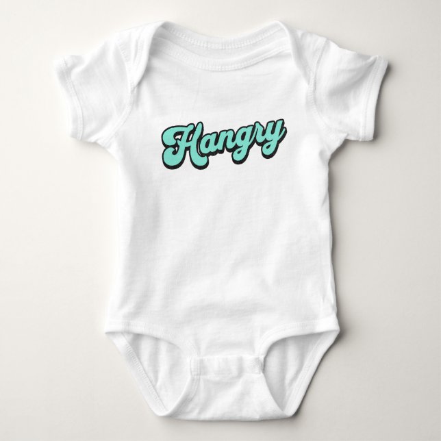Hangy Funny Hungrig T Shirt (Framsida)