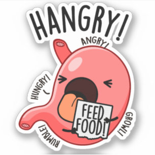 Hangy Funny Stomach Pun Klistermärken