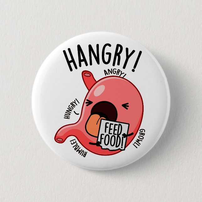 Hangy Funny Stomach Pun Knapp (Framsida)