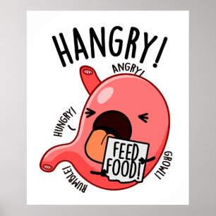 Hangy Funny Stomach Pun Poster