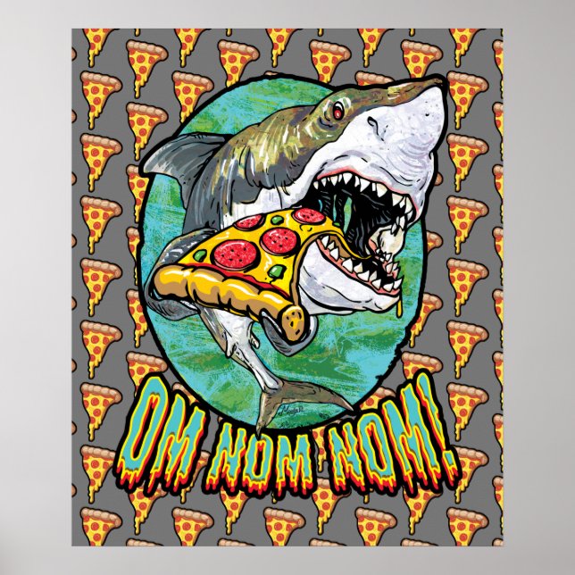 Hangy Pizza Shark Poster (Framsidan)