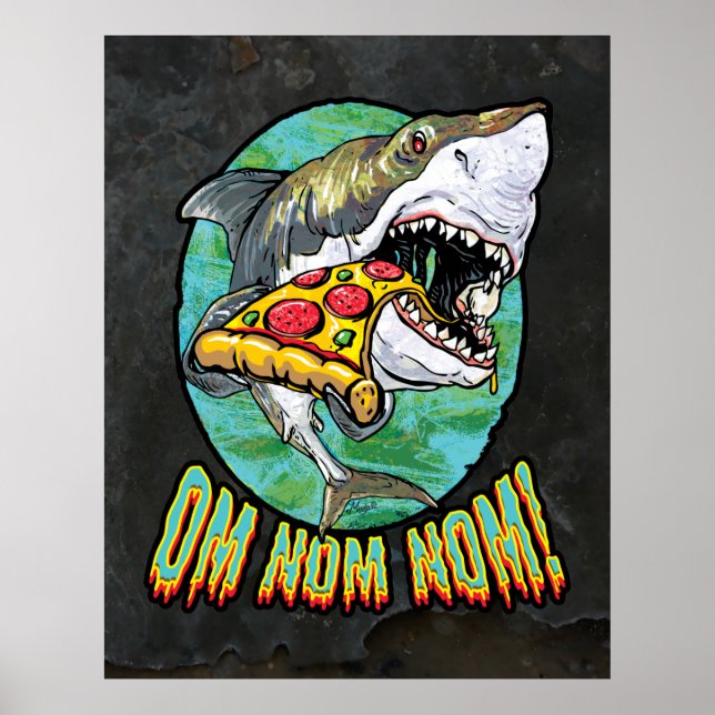 Hangy Pizza Shark Poster (Framsidan)