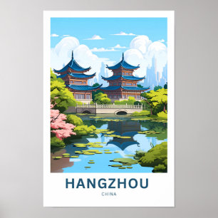 Hangzhou China Travel Skriv ut Poster