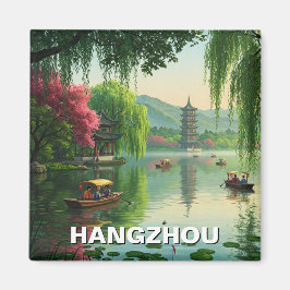 Hangzhou Väster Sjö china Travel Magnet