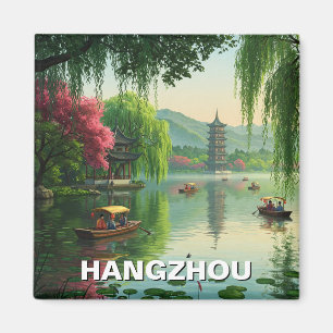 Hangzhou Väster Sjö china Travel Magnet