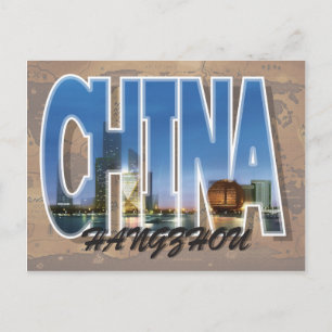 Hangzhou, vykort för China