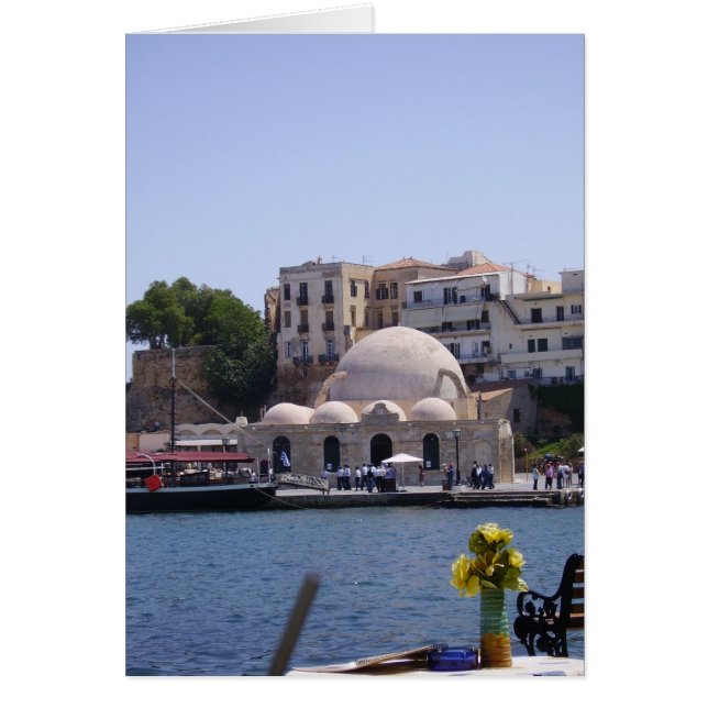 Hania, Kreta inre hamn Hälsningskort (Framsidan)