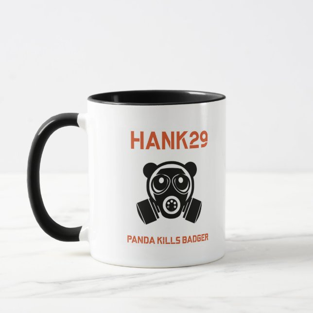 Hank29 Panda Dödas Badger Mugg (Vänster)