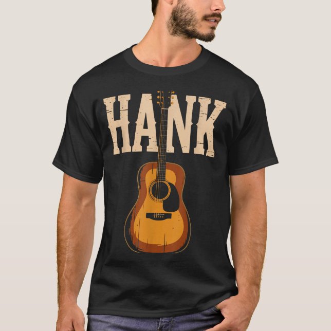 Hank Folk Style Line Dancing Western Country Music T Shirt (Framsida)