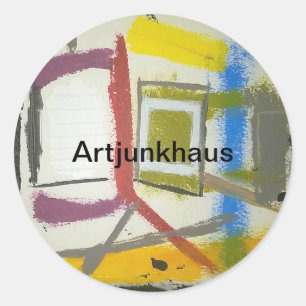 Hankamer Artjunkhaus i Tiny House Mid-Century Box Runt Klistermärke