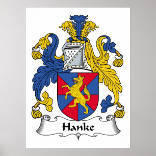 Hanke familjvapensköld poster