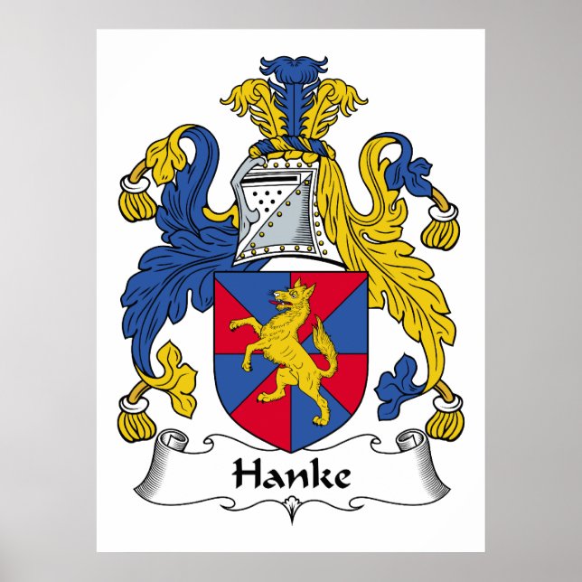 Hanke Family Crest Poster (Framsidan)