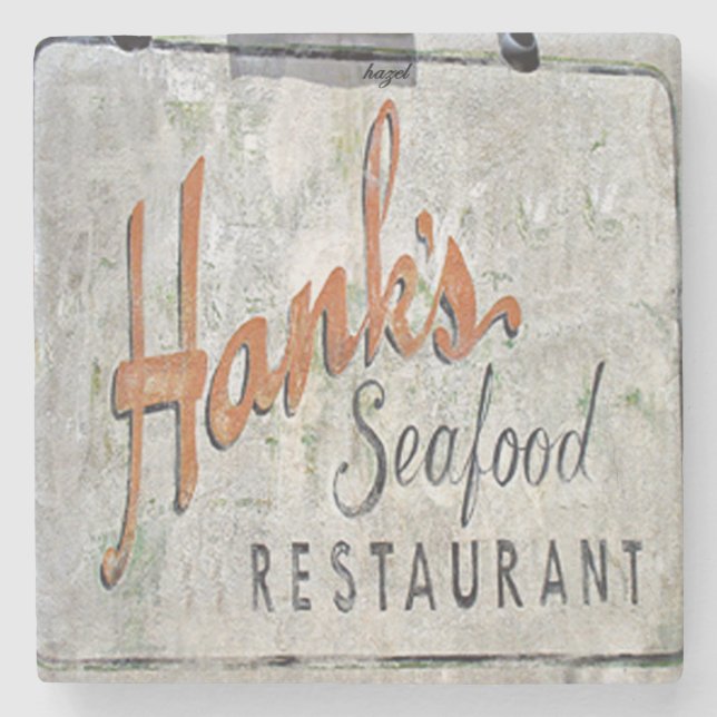 Hank's Seafood Charleston. Marble Underlägg (Framsidan)