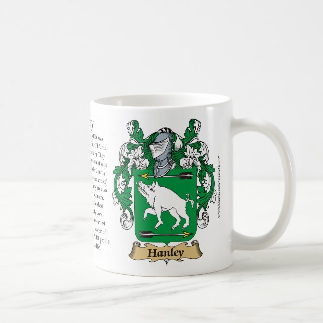 Hanley, ursprung, det menande och vapenskölden kaffemugg (Höger)