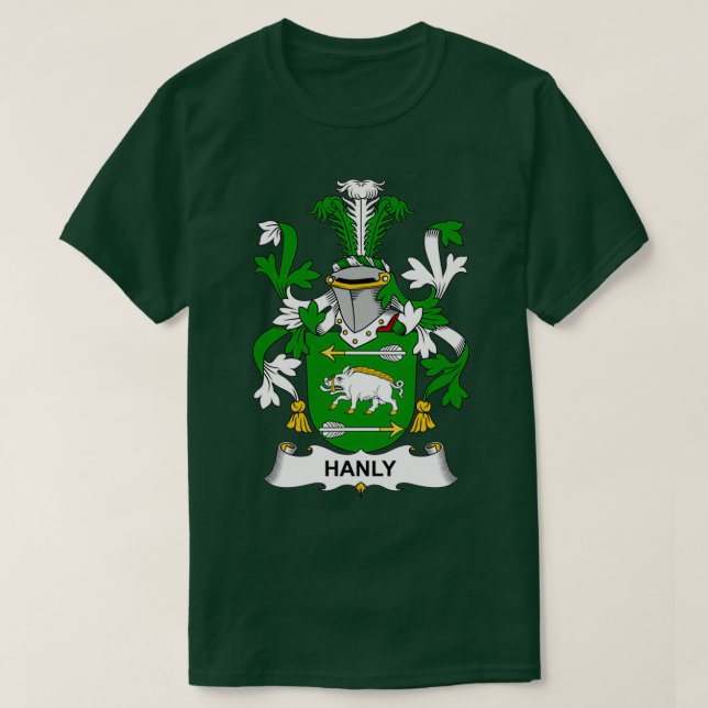 Hanly Jackar Arm Family Crest T Shirt (Design framsida)