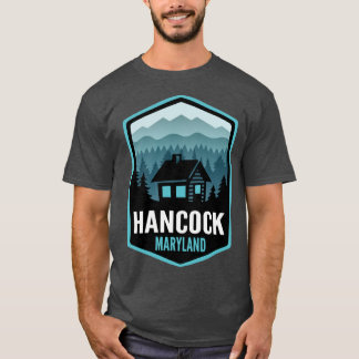 HanMaryland Mountain Town Cabin T Shirt