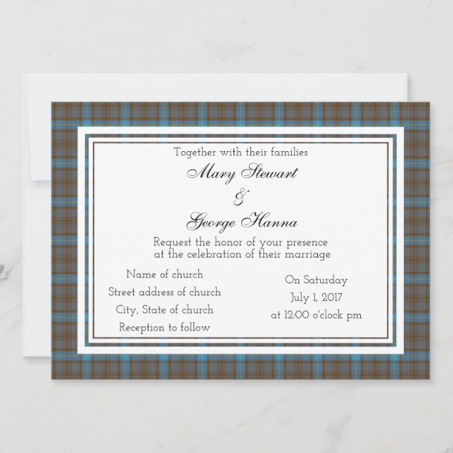 Hanna Scottish Wedding-inbjudan Inbjudningar (Framsida)