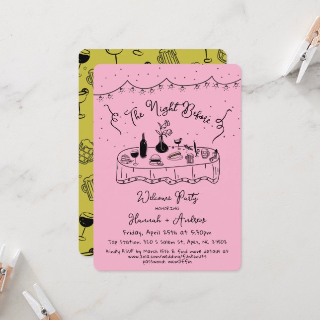 Hannah är kvällen före välkomstnatt före inbjudningar (Fram/Back In Situ)