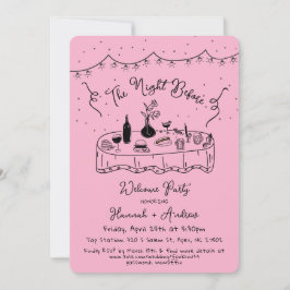 Hannah är kvällen före välkomstnatt före inbjudningar