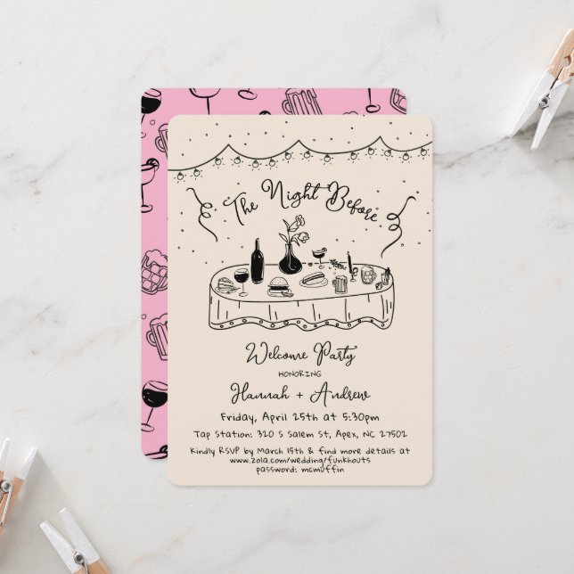 Hannah är kvällen före välkomstnatt före inbjudningar (Fram/Back In Situ)