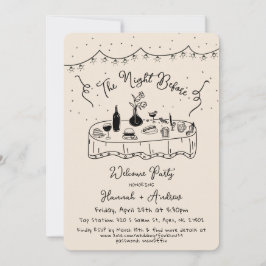 Hannah är kvällen före välkomstnatt före inbjudningar