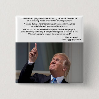 Hannah Arendt Quote Button Knapp